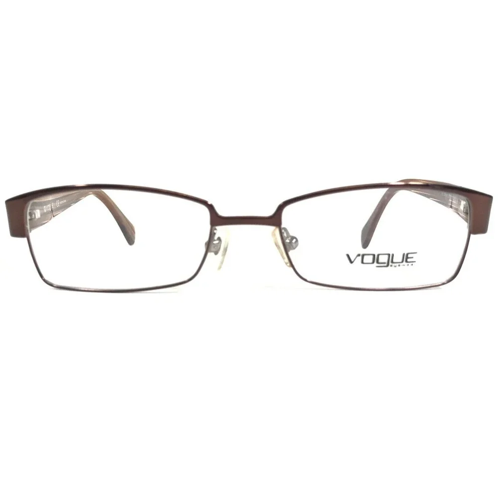 Vogue Eyeglasses Frames VO3558 775 Brown Rectangular Wood Grain 51-17-140